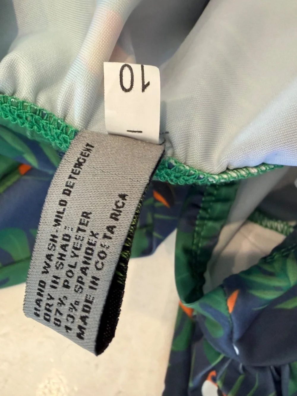 Princess C by F. Fantagiro Girls Toucan Tropical One Piece Swimsuit Size 10